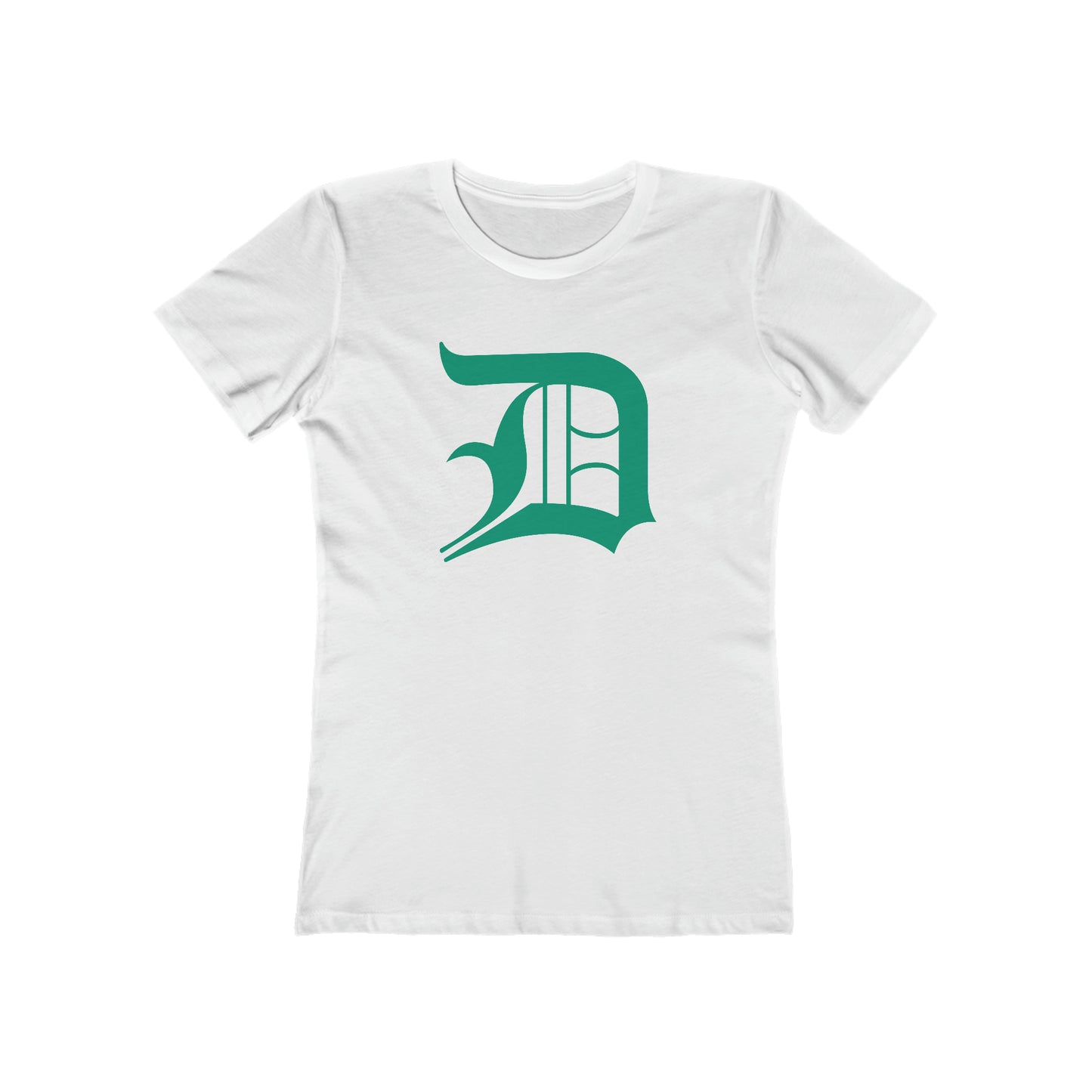 Detroit 'Old English D' T-Shirt (Emerald Green) | Women's Boyfriend Cut