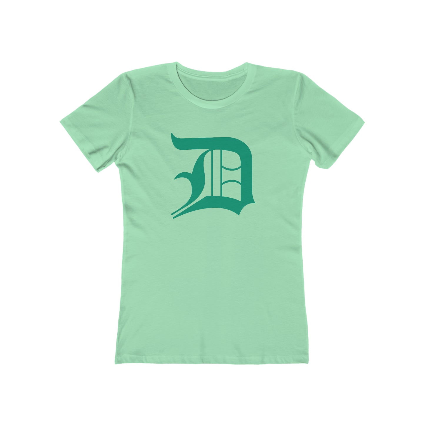 Detroit 'Old English D' T-Shirt (Emerald Green) | Women's Boyfriend Cut