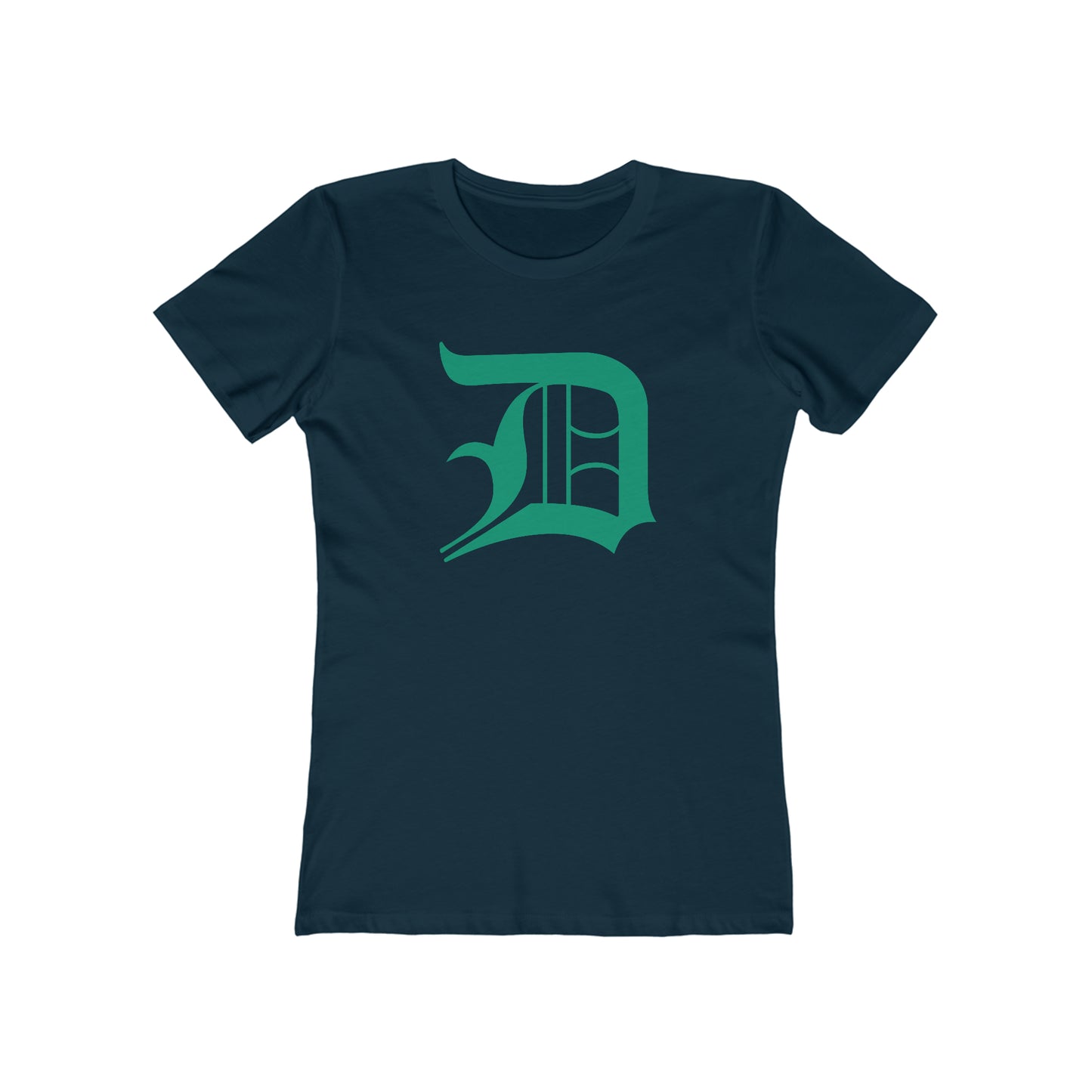 Detroit 'Old English D' T-Shirt (Emerald Green) | Women's Boyfriend Cut