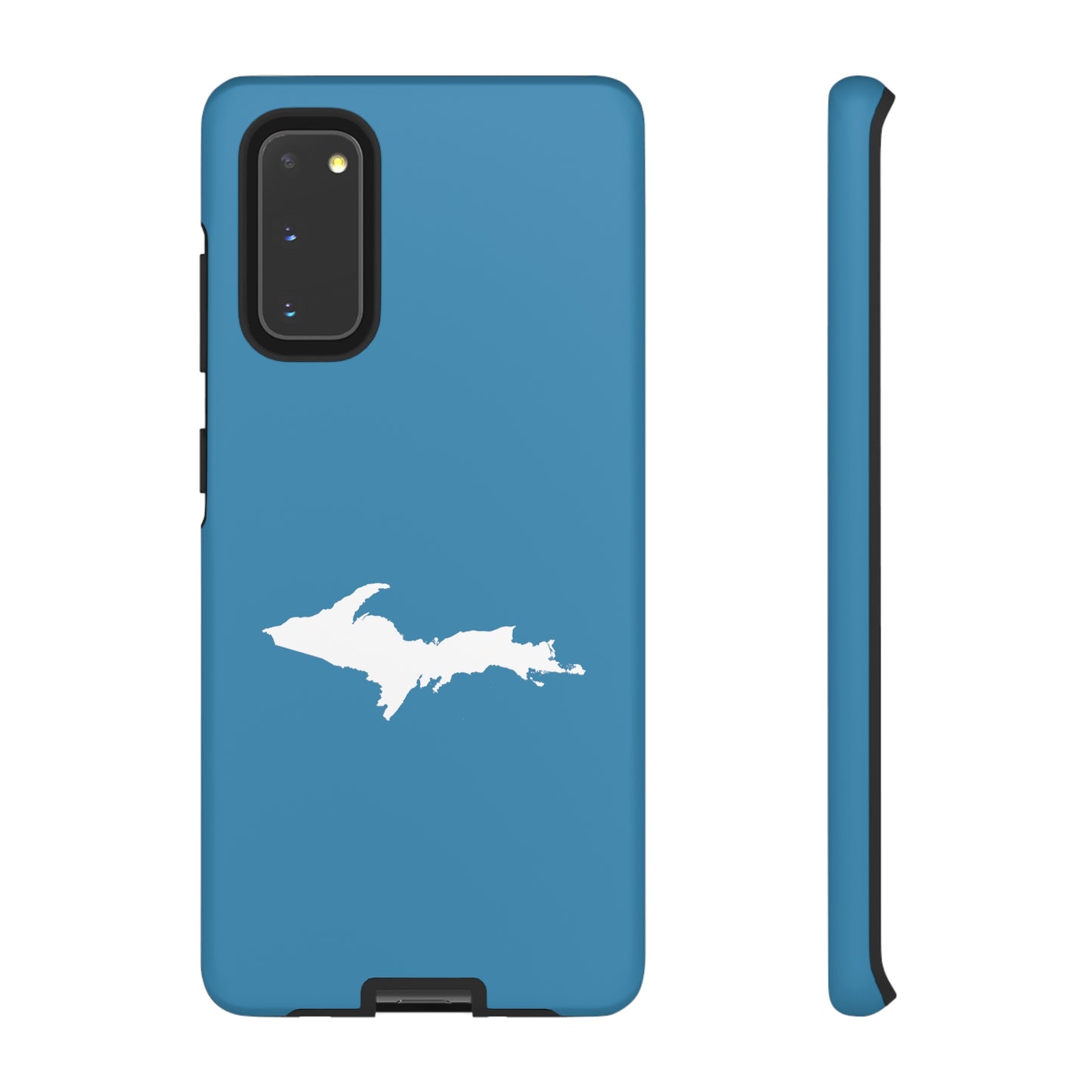 Michigan Upper Peninsula Tough Phone Case (Lake Michigan Blue w/ UP Outline) | Samsung & Pixel Android