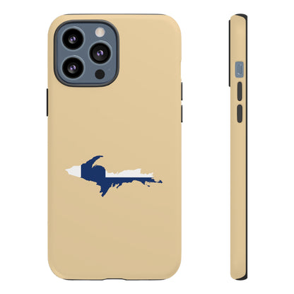 Michigan Upper Peninsula Tough Phone Case (Maple Color w/ UP Finland Flag Outline) | Apple iPhone