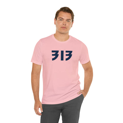 Detroit '313' T-Shirt (80s Glam Rock Font) | Unisex Standard Fit