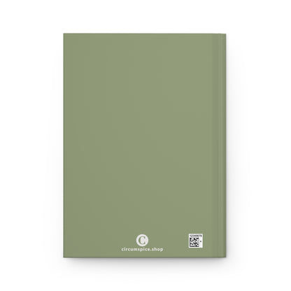 Michigan Upper Peninsula Hardcover Journal (w/ UP USA Flag) | Ruled - Beachgrass Green