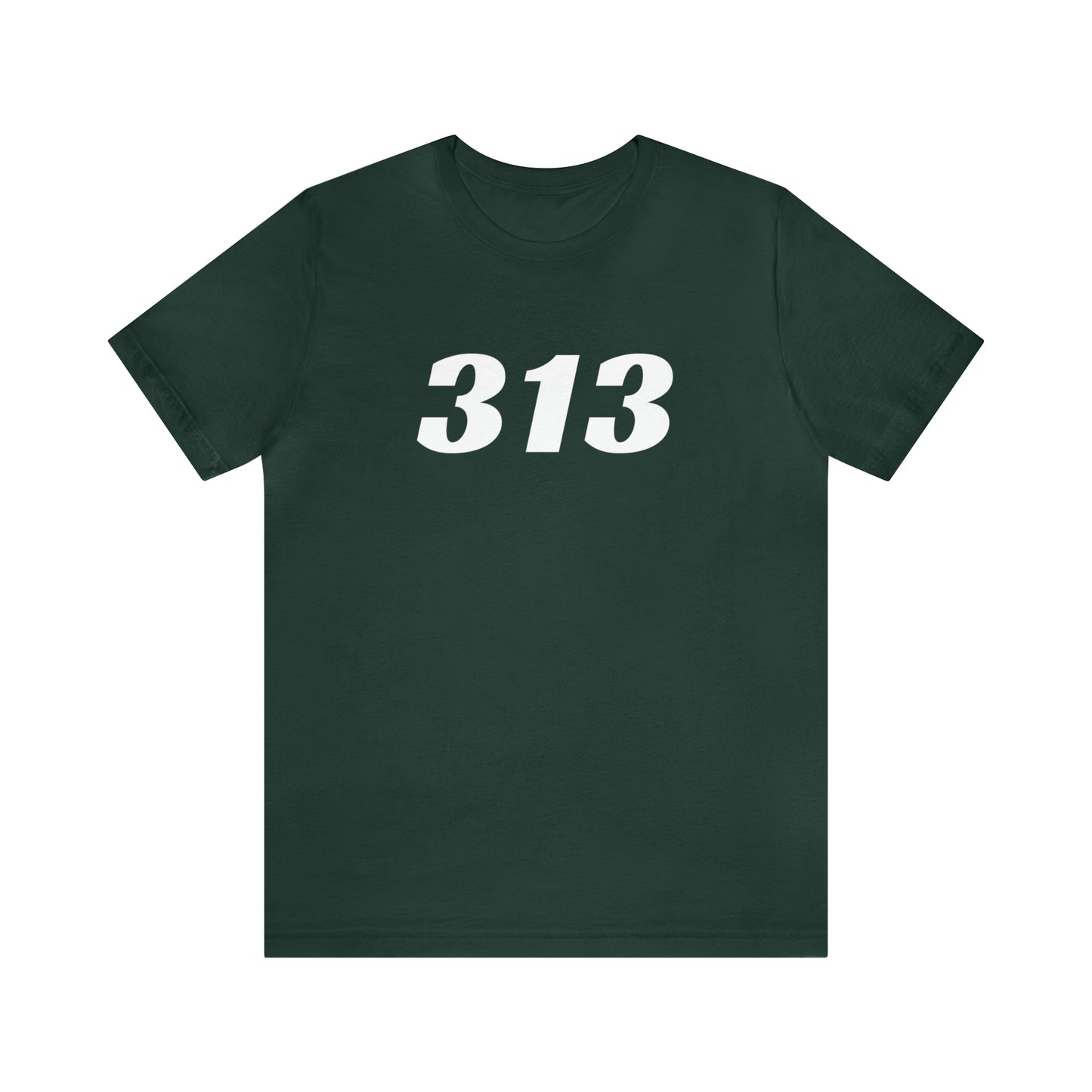 Detroit '313' T-Shirt (Racing Font) | Unisex Standard Fit