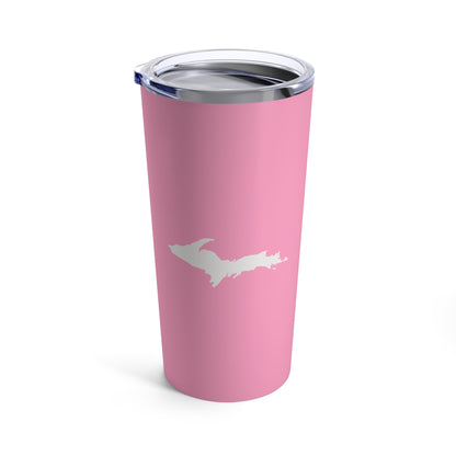 Michigan Upper Peninsula Tumbler (w/ UP Outline) | '67 Caddie Pink - 20oz