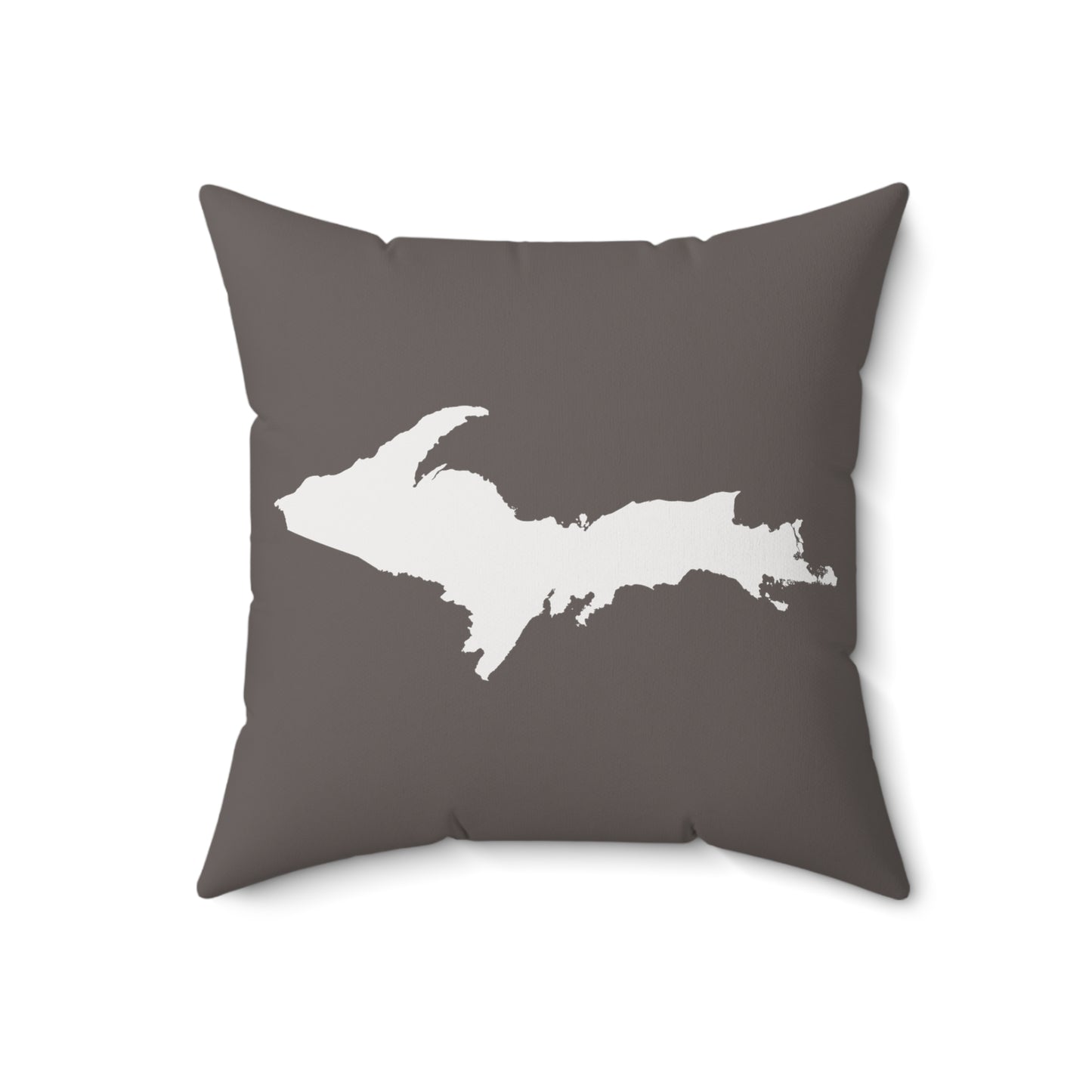 Michigan Upper Peninsula Accent Pillow (w/ UP Outline) | Warren Tank Grey