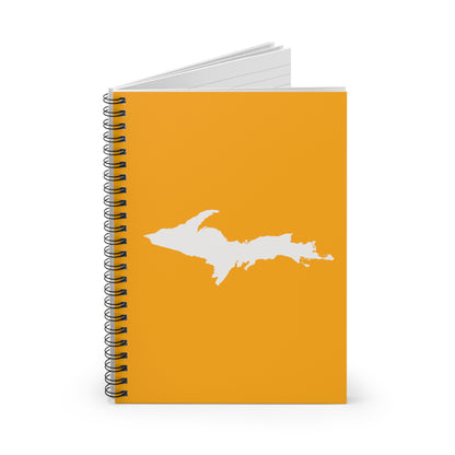 Michigan Upper Peninsula Spiral Notebook (w/ UP Outline) | Birch Leaf Orange