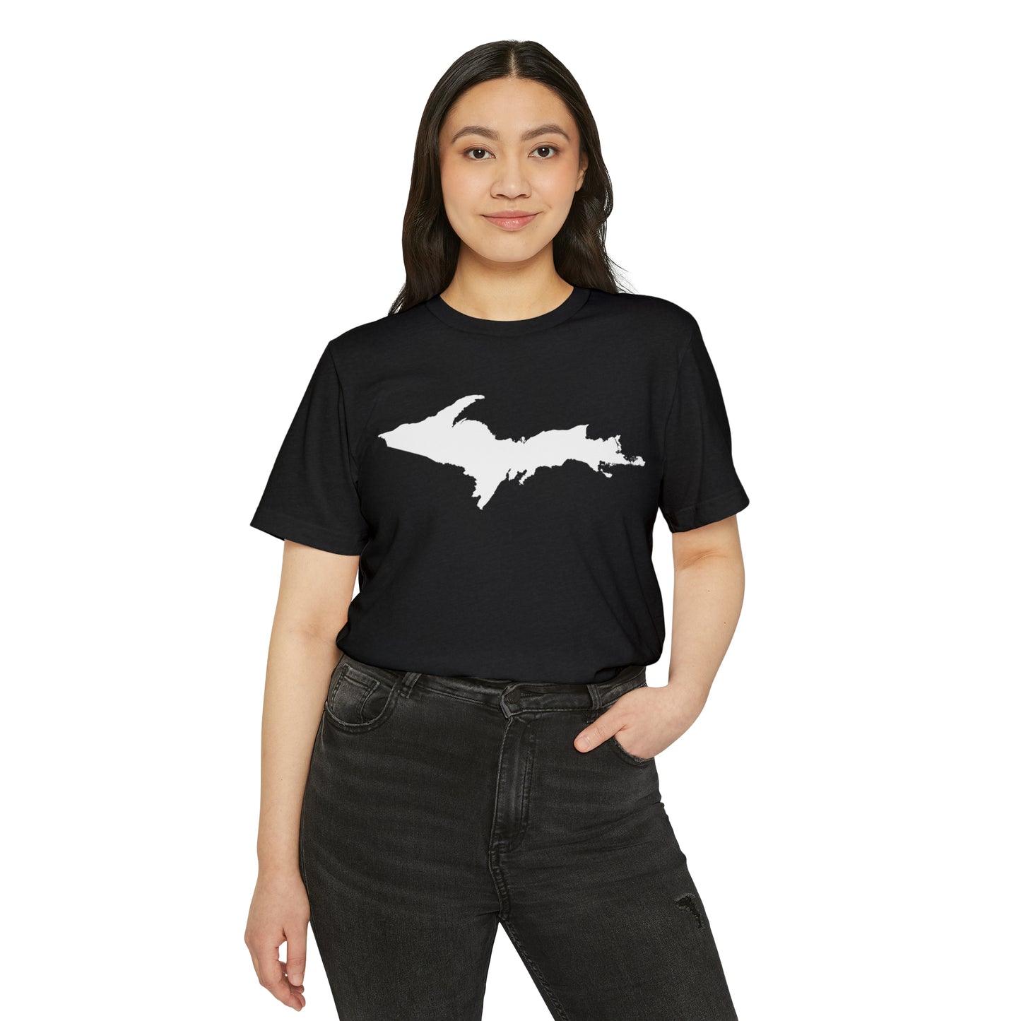 Michigan Upper Peninsula T-Shirt (w/ UP Outline) | Unisex Recycled Organic