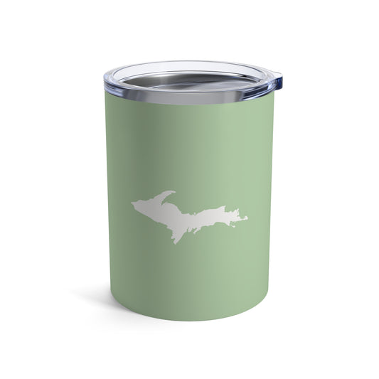 Michigan Upper Peninsula Tumbler (w/ UP Outline) | Tea Green - 10oz