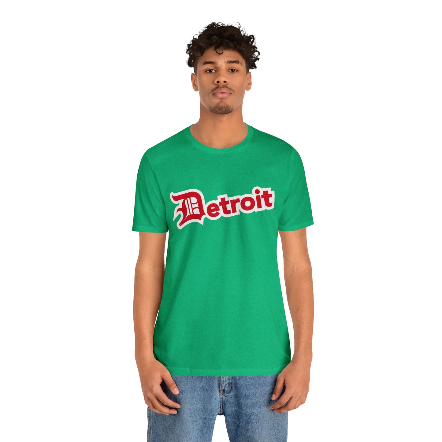 'Detroit' T-Shirt (Aliform Red w/ Old English 'D') | Unisex Standard