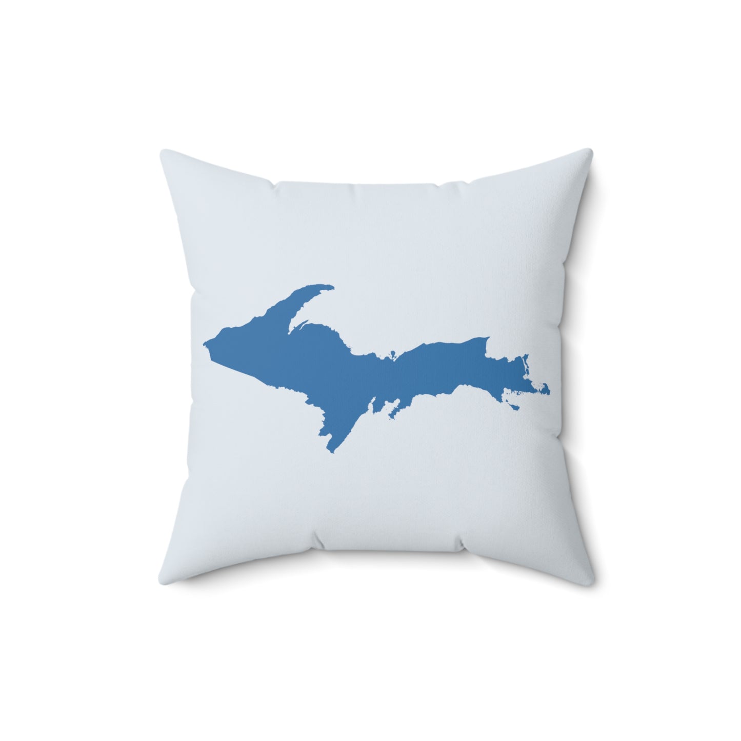 Michigan Upper Peninsula Accent Pillow (w/ UP Outline) | Gossy White