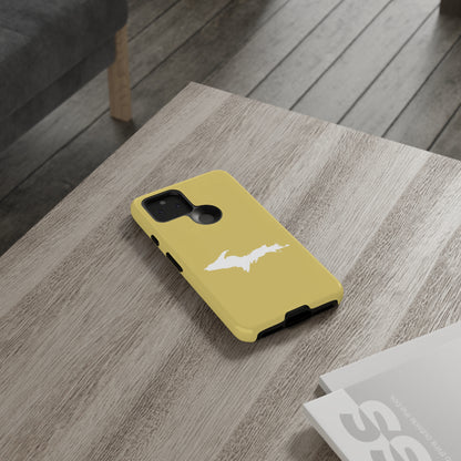 Michigan Upper Peninsula Tough Phone Case (Plum Yellow w/ UP Outline) | Samsung & Pixel Android