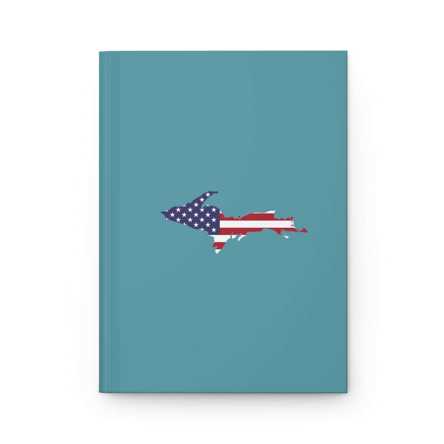 Michigan Upper Peninsula Hardcover Journal (w/ UP USA Flag) | Ruled - Lake Huron Blue