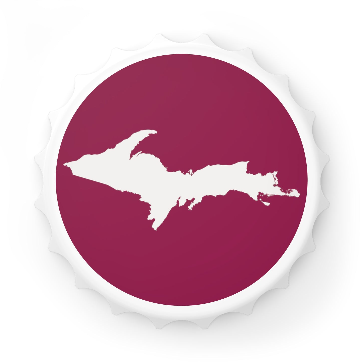 Michigan Upper Peninsula Bottle Opener (w/ UP Outline) | Ruby Red