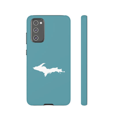 Michigan Upper Peninsula Tough Phone Case (Huron Blue w/ UP Outline) | Samsung & Pixel Android