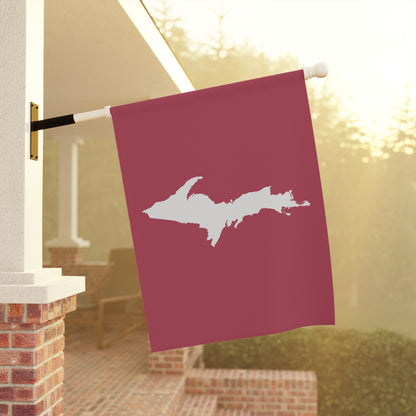 Michigan Upper Peninsula Home & Garden Flag (w/ UP Outline) | Popstar Pink