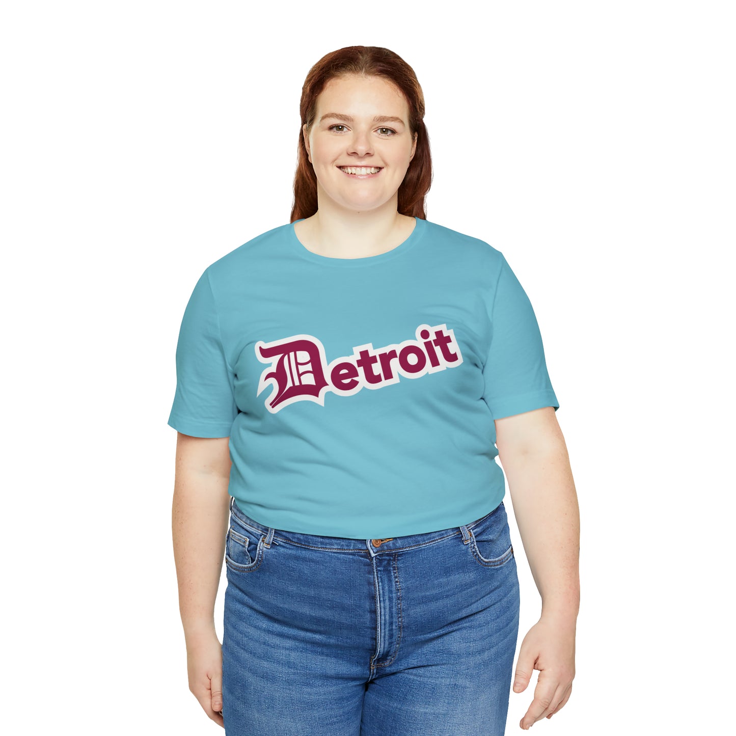 'Detroit' T-Shirt (Ruby Red w/ Old English 'D') | Unisex Standard