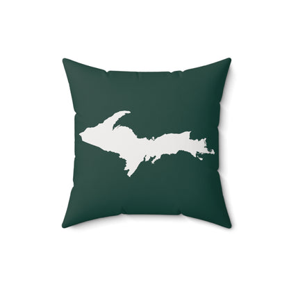 Michigan Upper Peninsula Accent Pillow (w/ UP Outline) | Laconic Green