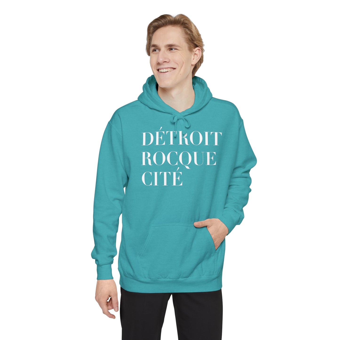 'Détroit Rocque Cité' Hoodie | Unisex Garment-Dyed