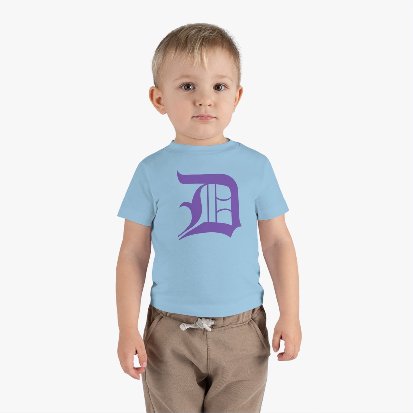 Detroit 'Old English D' Infant T-Shirt (Lake Iris) | Short Sleeve