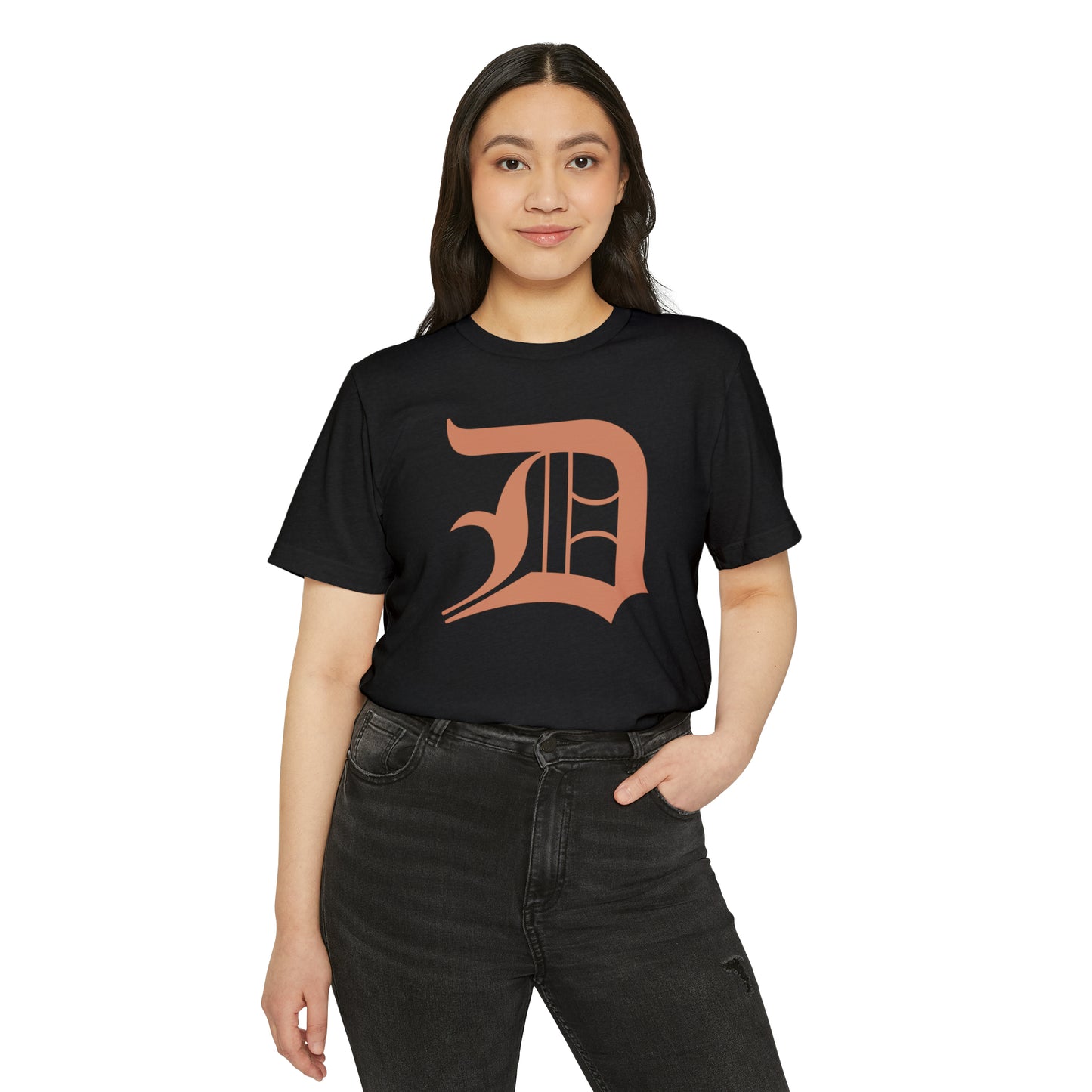 Detroit 'Old English D' T-Shirt (Copper) | Unisex Recycled Organic