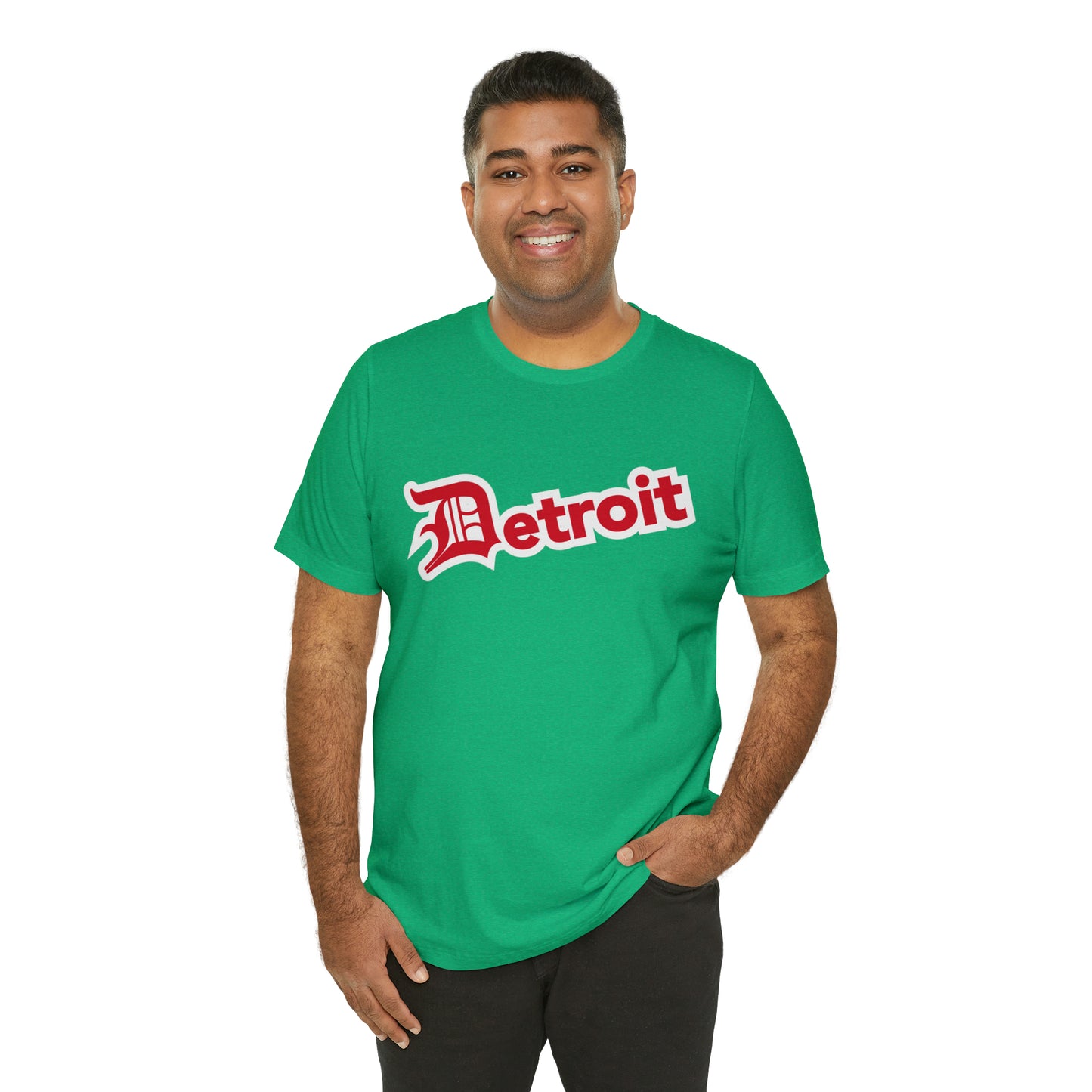 'Detroit' T-Shirt (Aliform Red w/ Old English 'D') | Unisex Standard