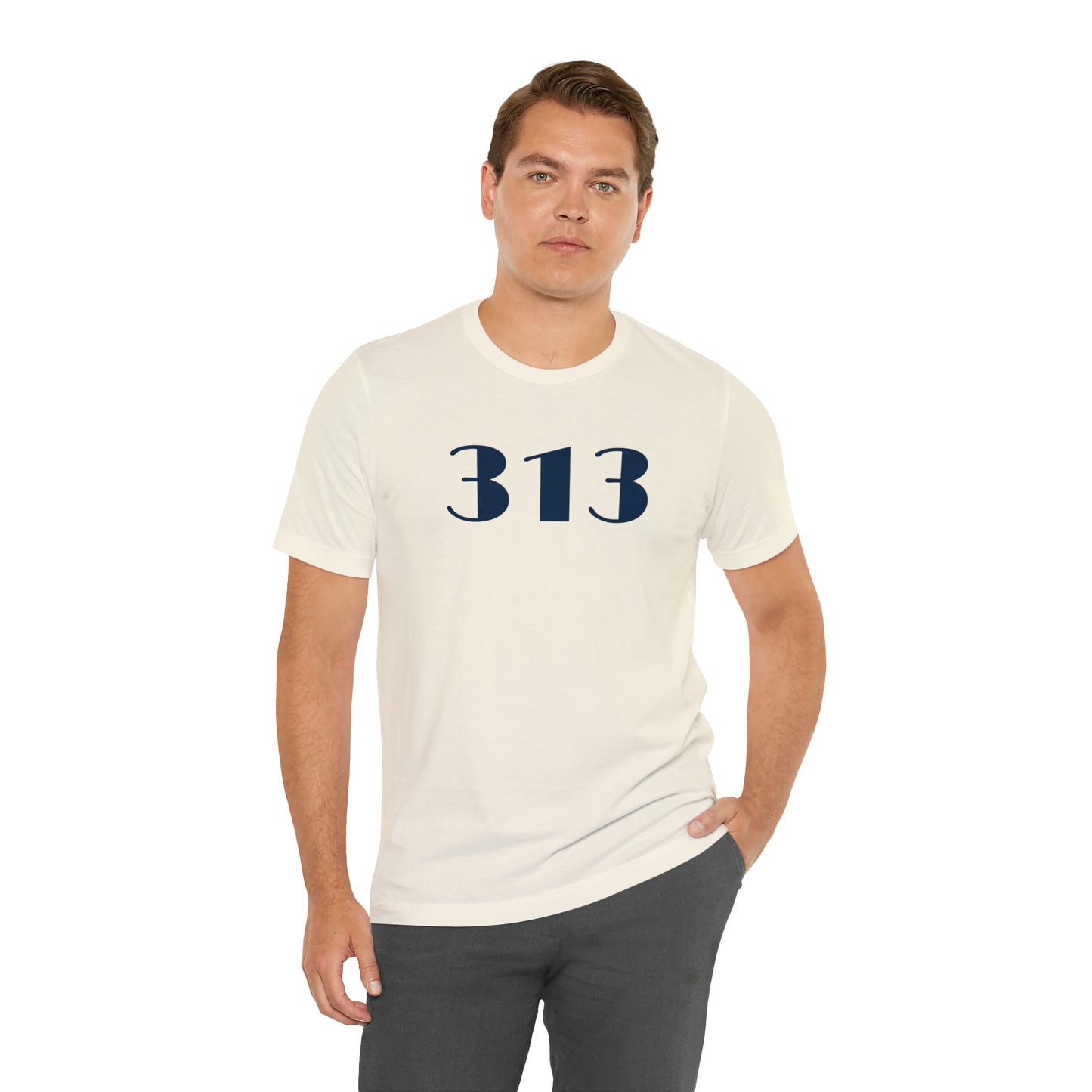 Detroit '313' T-Shirt (Art Deco Font) | Unisex Standard Fit