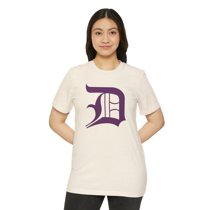 Detroit 'Old English D' T-Shirt (Plum) | Unisex Recycled Organic