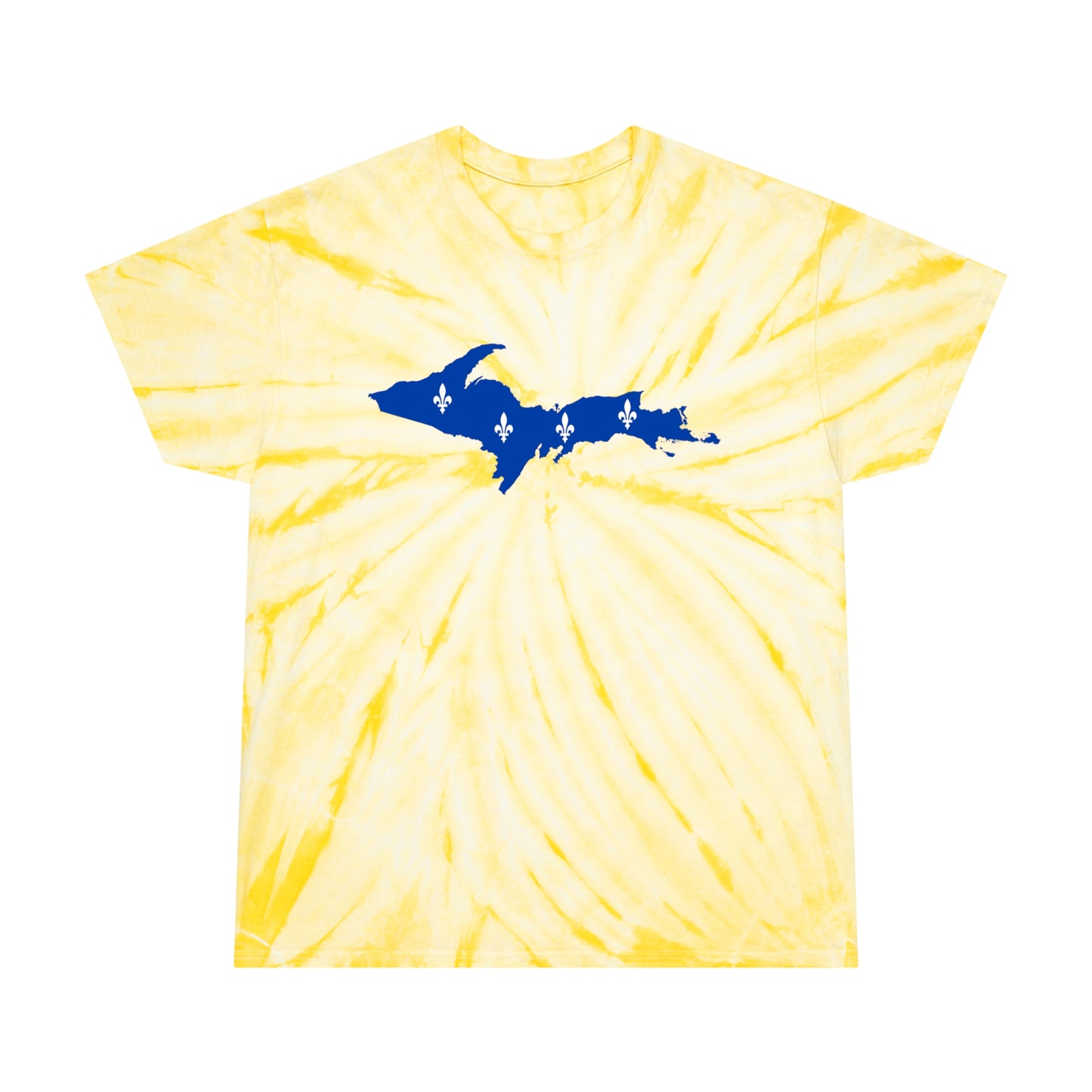 Michigan Upper Peninsula Tie-Dye T-Shirt (w/ UP Quebec Flag) | Unisex Cyclone
