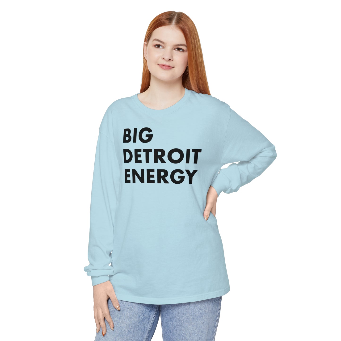 'Big Detroit Energy' Garment-Dyed T-Shirt | Unisex Long Sleeve