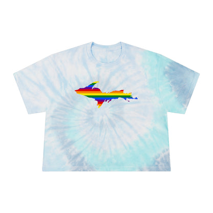 Michigan Upper Peninsula Crop Top (w/ UP Pride Flag) | Tie-Dye