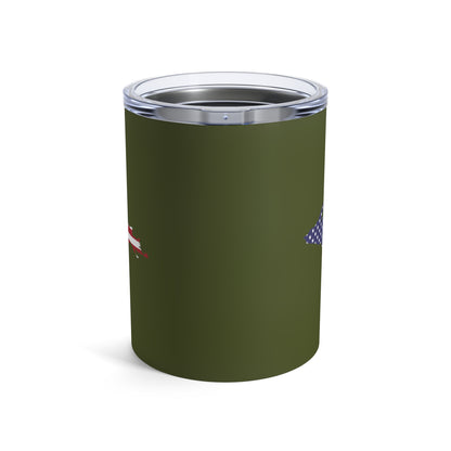 Michigan Upper Peninsula Tumbler (w/ UP USA Flag) | Army Green - 10oz