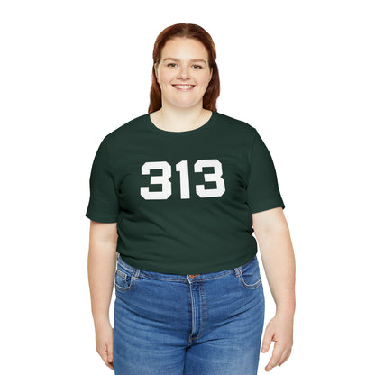 Detroit '313' T-Shirt (Athletic Font) | Unisex Standard Fit