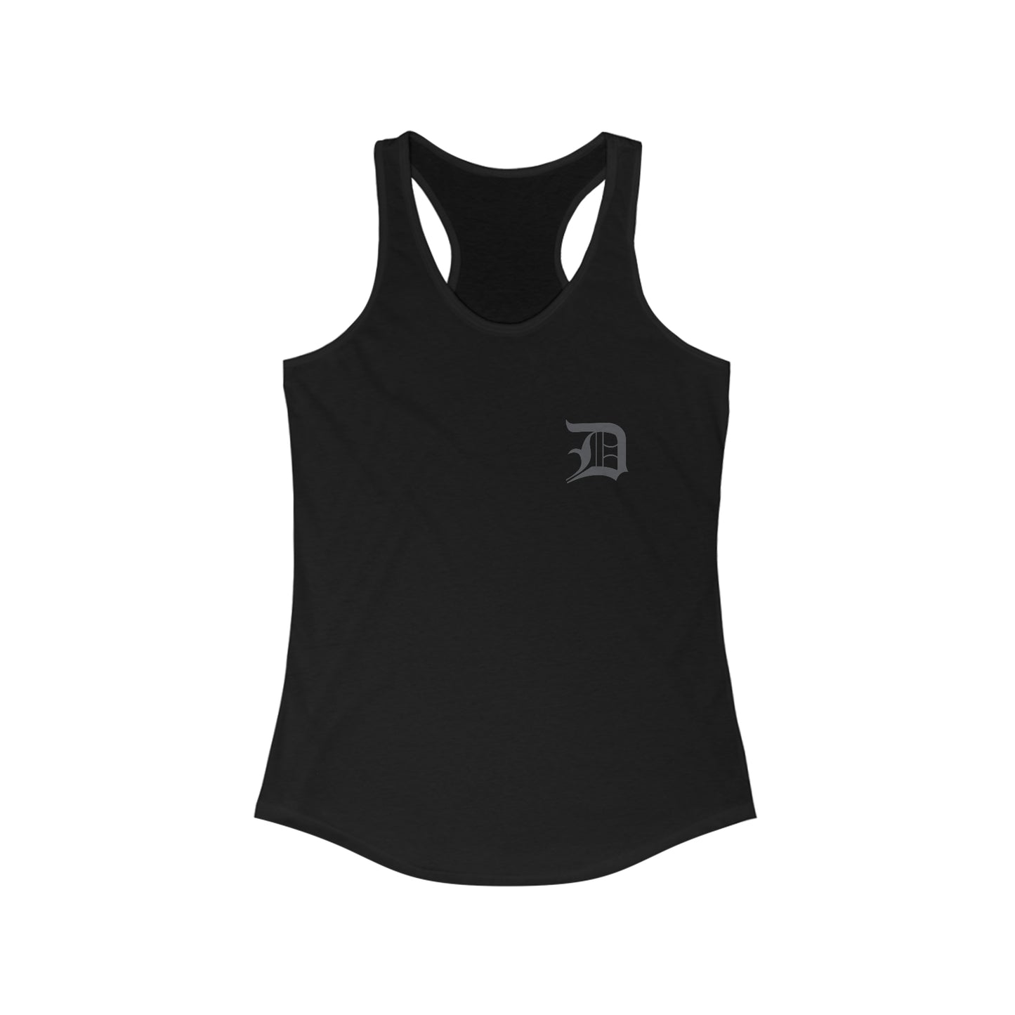 Detroit 'Old English D' Tank Top (Mini Iron Ore Grey 'D') | Women's Racerback