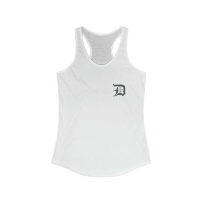 Detroit 'Old English D' Tank Top (Mini Iron Ore Grey 'D') | Women's Racerback