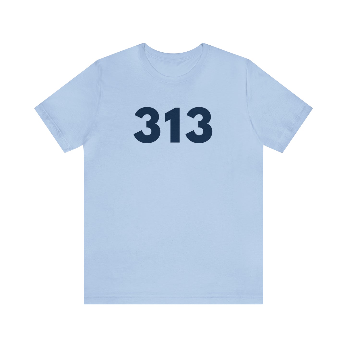 Detroit '313' T-Shirt (Geometric Sans Font) | Unisex Standard Fit