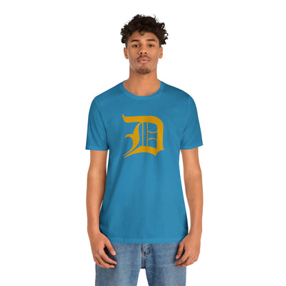 Detroit 'Old English D' T-Shirt (Gold) | Unisex Standard