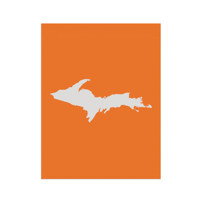 Michigan Upper Peninsula Home & Garden Flag (w/ UP Outline) | Safety Orange