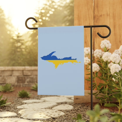 Michigan Upper Peninsula Home & Garden Flag (w/ UP Ukraine Flag) | Light Blue