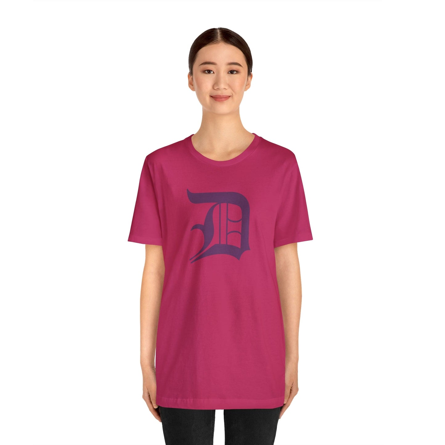 Detroit 'Old English D' T-Shirt (Plum) | Unisex Standard