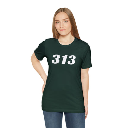 Detroit '313' T-Shirt (Racing Font) | Unisex Standard Fit