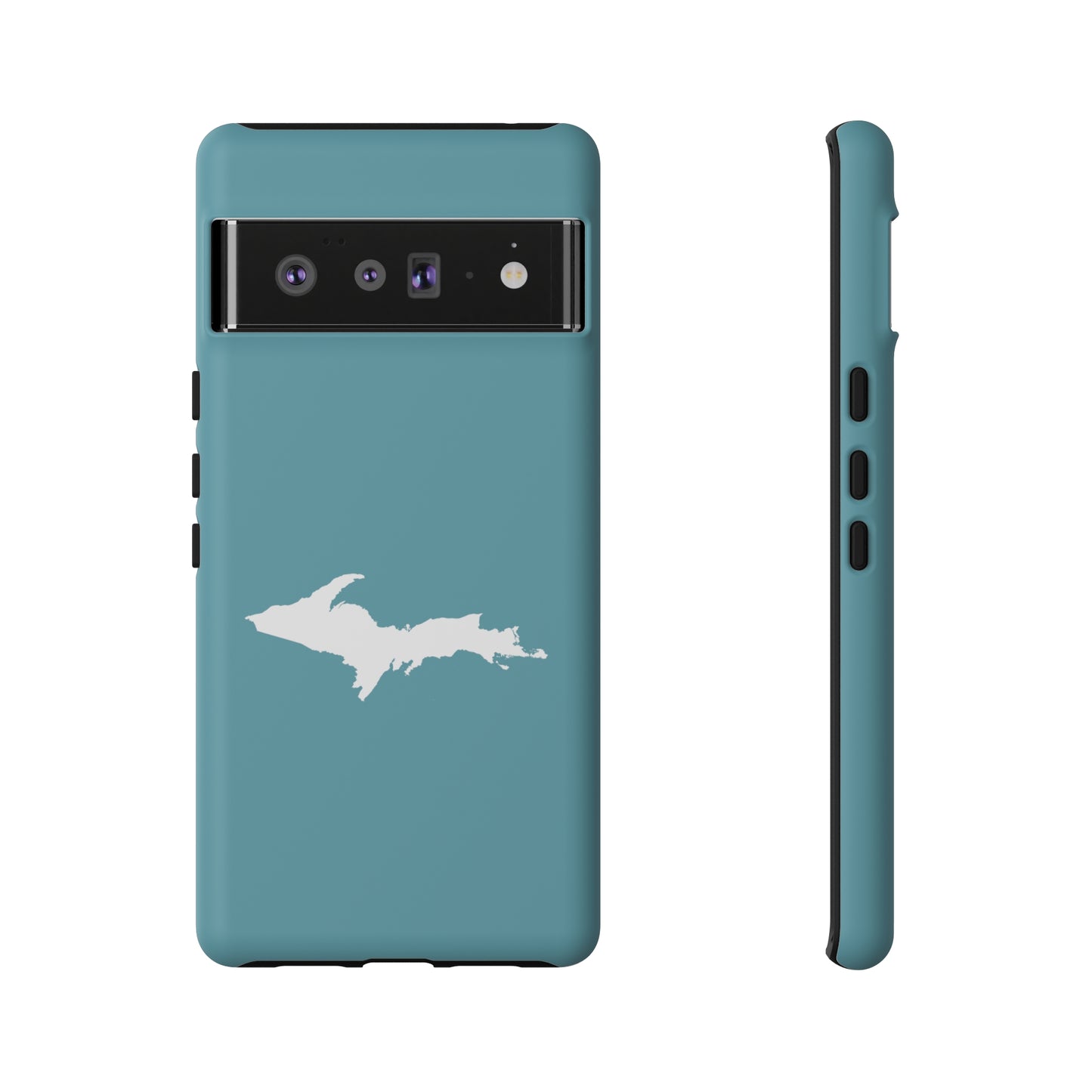 Michigan Upper Peninsula Tough Phone Case (Huron Blue w/ UP Outline) | Samsung & Pixel Android