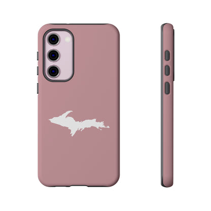 Michigan Upper Peninsula Tough Phone Case (Cherry Blossom Color w/ UP Outline) | Samsung & Pixel Android