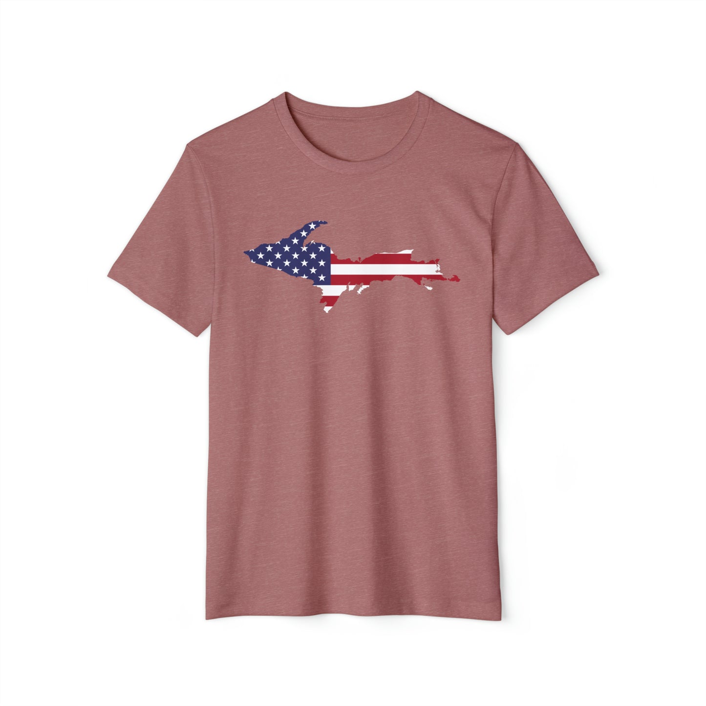 Michigan Upper Peninsula T-Shirt (w/ UP USA Flag) | Unisex Recycled Organic