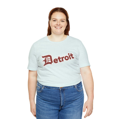 'Detroit' T-Shirt (Ore Dock Red w/ Old English 'D') | Unisex Standard