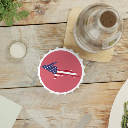 Michigan Upper Peninsula Bottle Opener (w/ UP USA Flag ) | Watermelon Pink