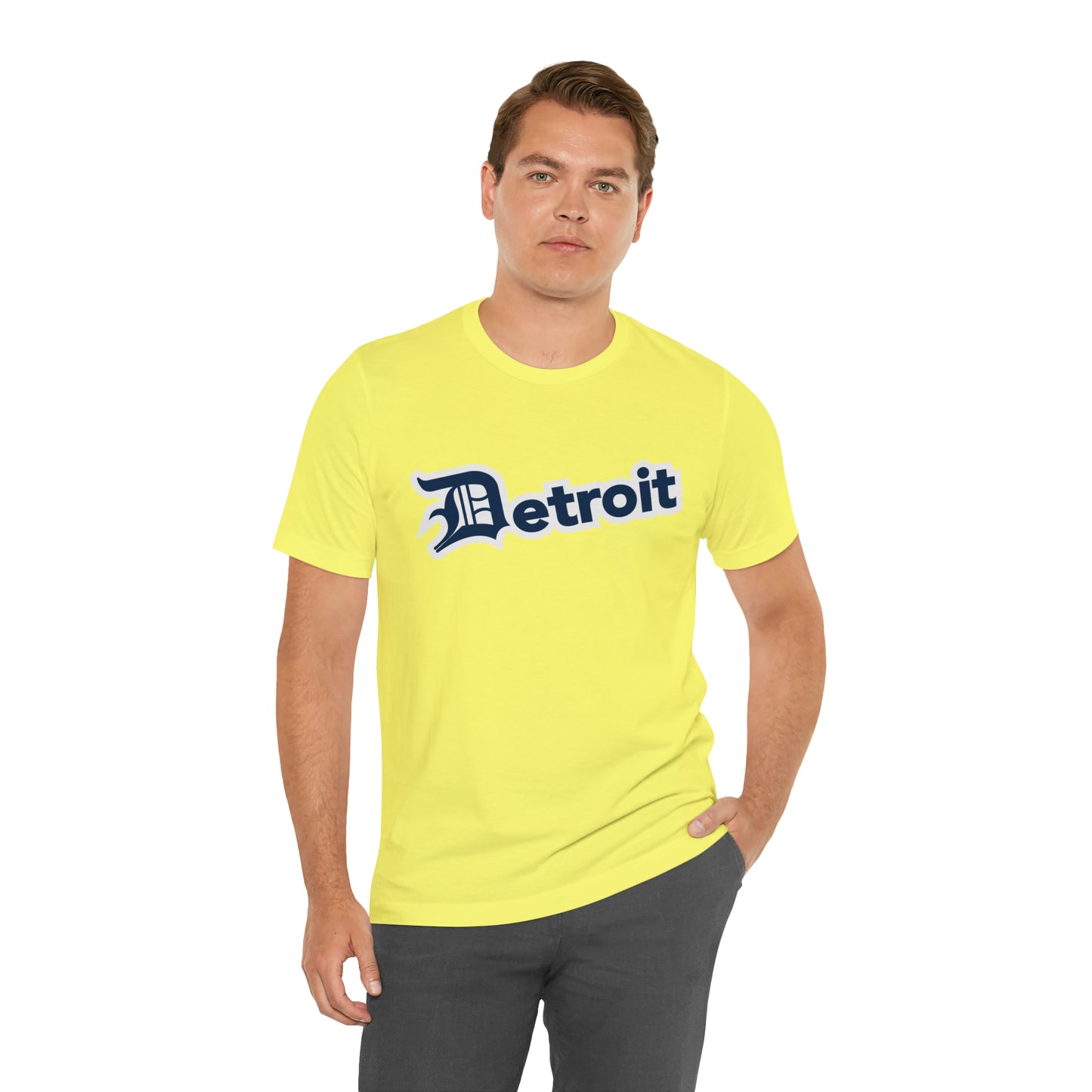 'Detroit' T-Shirt (Navy w/ Old English 'D') | Unisex Standard