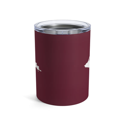 Michigan Upper Peninsula Tumbler (w/ UP Outline) | Old Mission Burgundy - 10oz