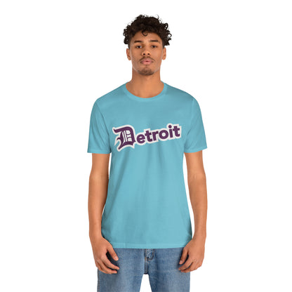 'Detroit' T-Shirt (Plum w/ Old English 'D') | Unisex Standard