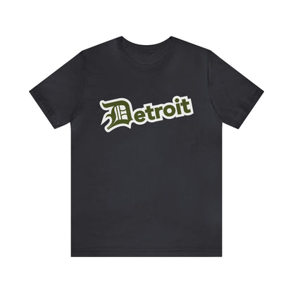 'Detroit' T-Shirt (Army Green w/ Old English 'D') | Unisex Standard